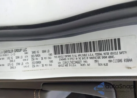 2014 Jeep Grand Cherokee Summit из США, поврежденный, VIN 1C4RJFJTXEC346627